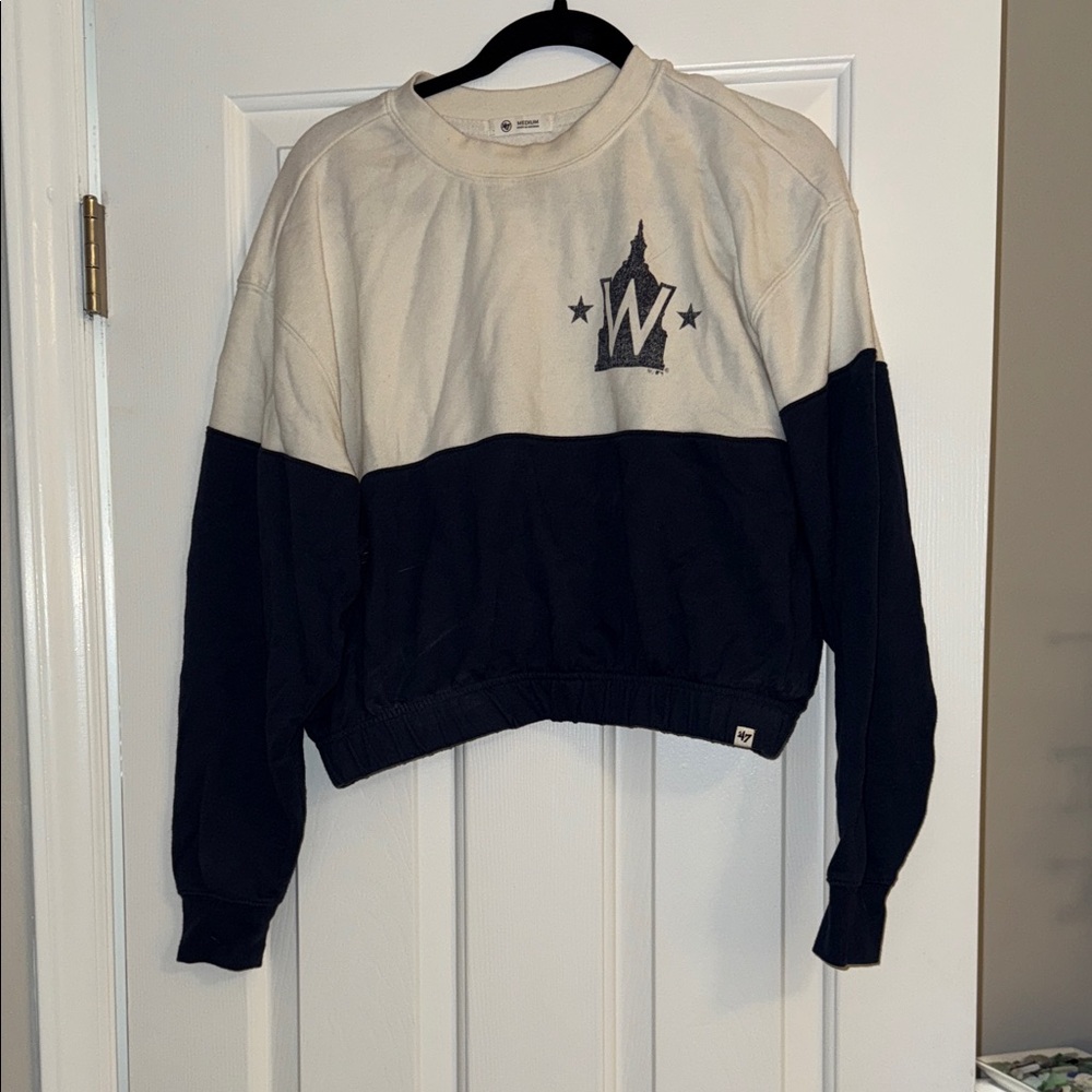 47 Brand Black and Cream Crew Neck Sweater